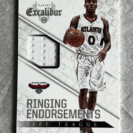 Jeff Teague Patch Relic 2014-15 Panini Excalibur NBA Trading Card RARE