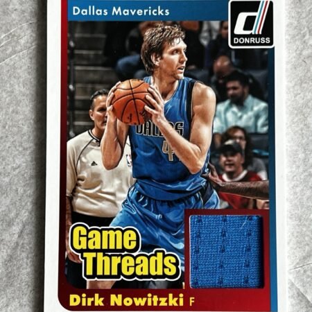 Dirk Nowitzki 2014-15 Panini Donruss Worn Jersey Patch Relich NBA Trading Cards