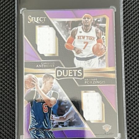 Panini Duets Patch Relic Carmelo Anthony - Porzingis 21/99 NBA Trading Cards