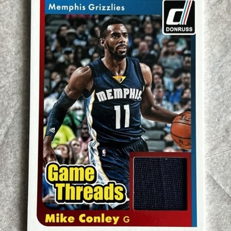 Mike Conley 2014 Panini Donruss Patch Relic NBA Trading Card RARE