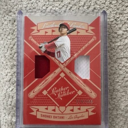 Shohei Ohtan 2019 Panini Leather & Lumber Baseball Game Worn Patch MLB 174/349