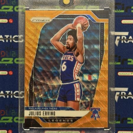 Julius Erving 2024-25 Panini Prizm - Legends #292 Orange Wave Prizm /60