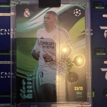 Topps Total Football 24/25 Kylian Mbappe Glow /75 Green Real Madrid France