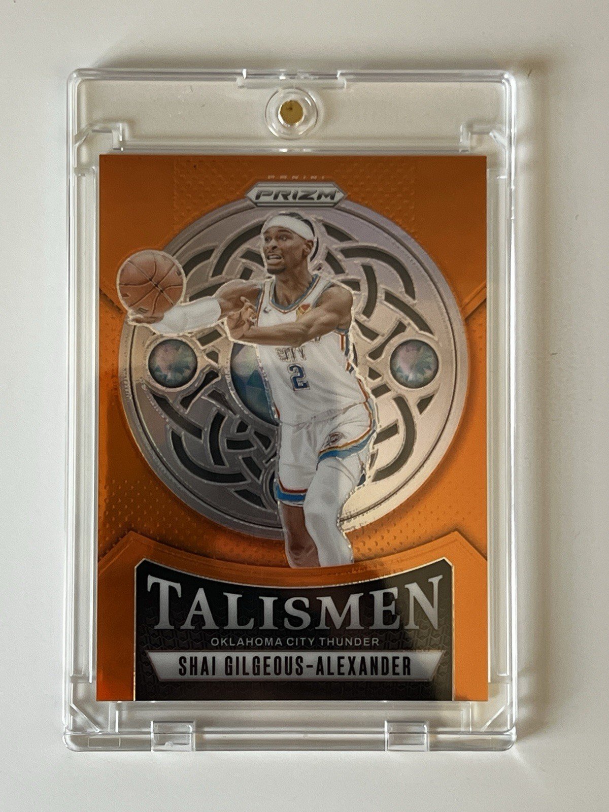 Shai Gilgeous Alexander SGA 2024 Panini PRIZM Talismen Orange 13/49 NBA MVP