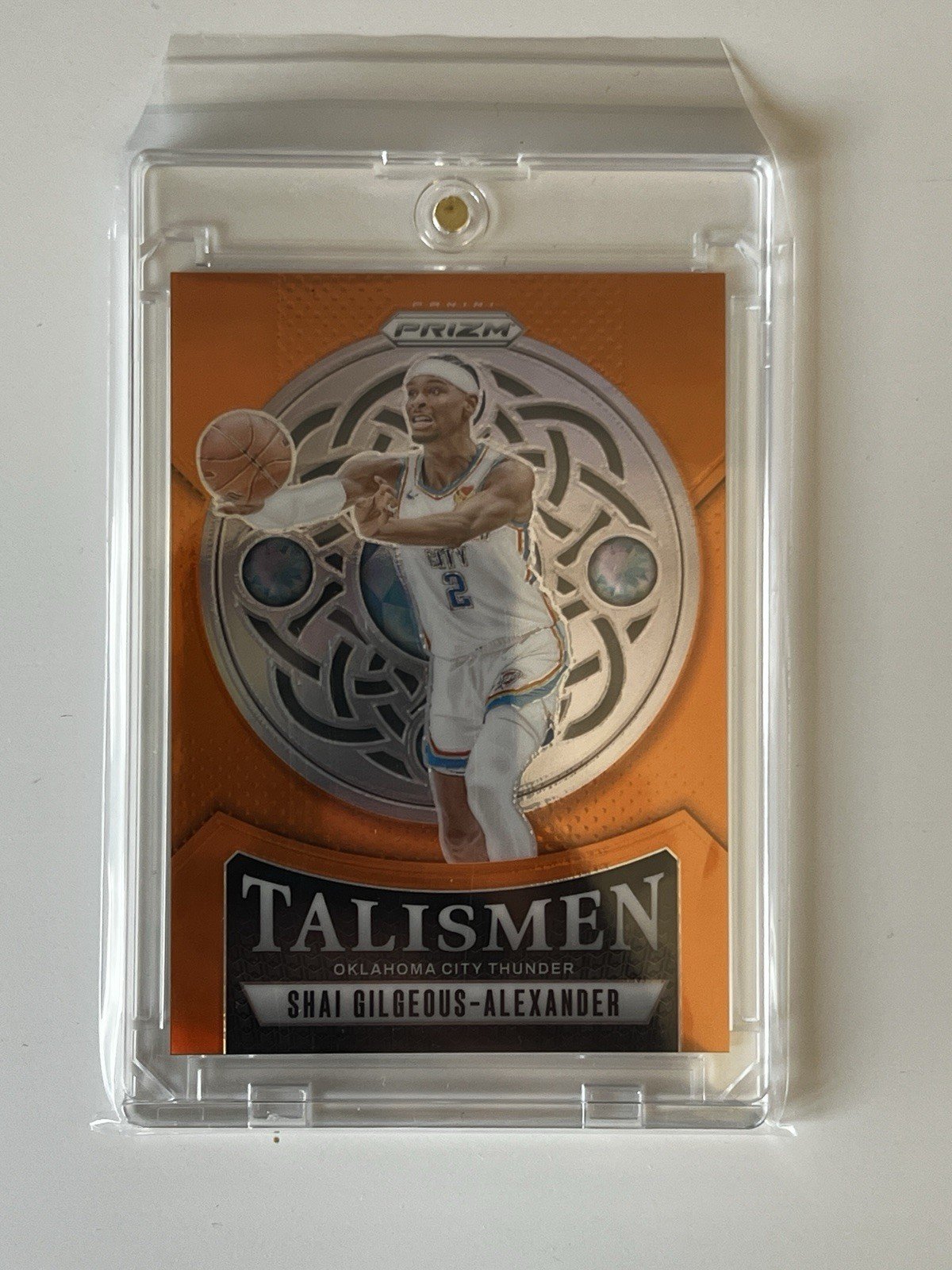 Shai Gilgeous Alexander SGA 2024 Panini PRIZM Talismen Orange 13/49 NBA MVP - Image 2