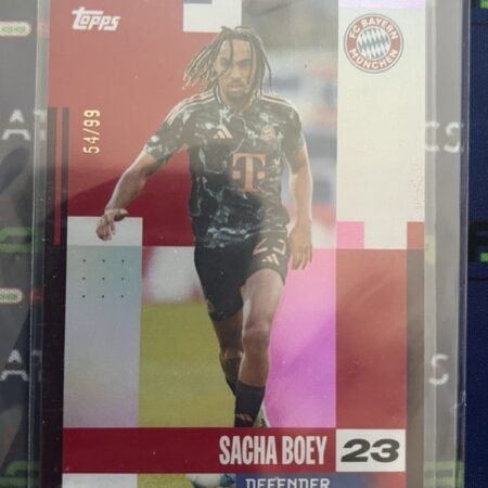 Fc Bayern München Sacha Boey /150 Topps 2025 Trading Card RARE