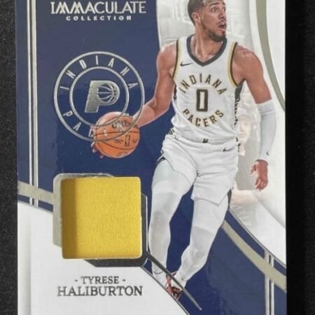 Tyrese Haliburton 30/99 Patch 2023-24 Panini Immaculate Collection RARE NBA MVP