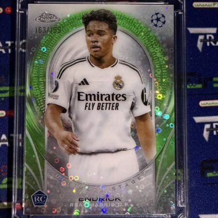 2024-25 Topps Chrome UEFA Ultimate Stage Neon Green Refractors #46 Endrick #/199