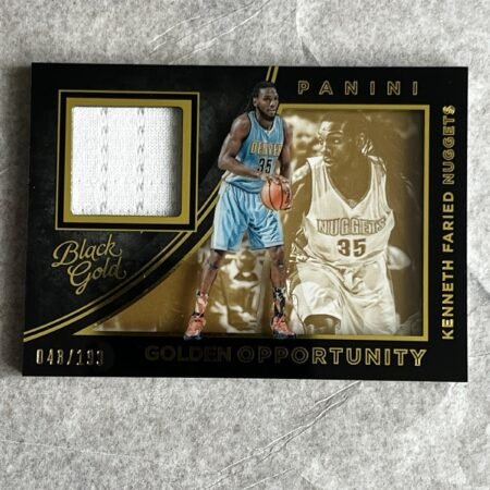Kenneth Faried 48/199 2015-16 Panini Black Gold Patch Relic NBA Tradind Cards
