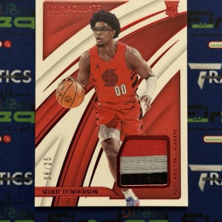2023-24 Panini Immaculate Collection Scoot Henderson /25 RC Rookie Patch Jersey