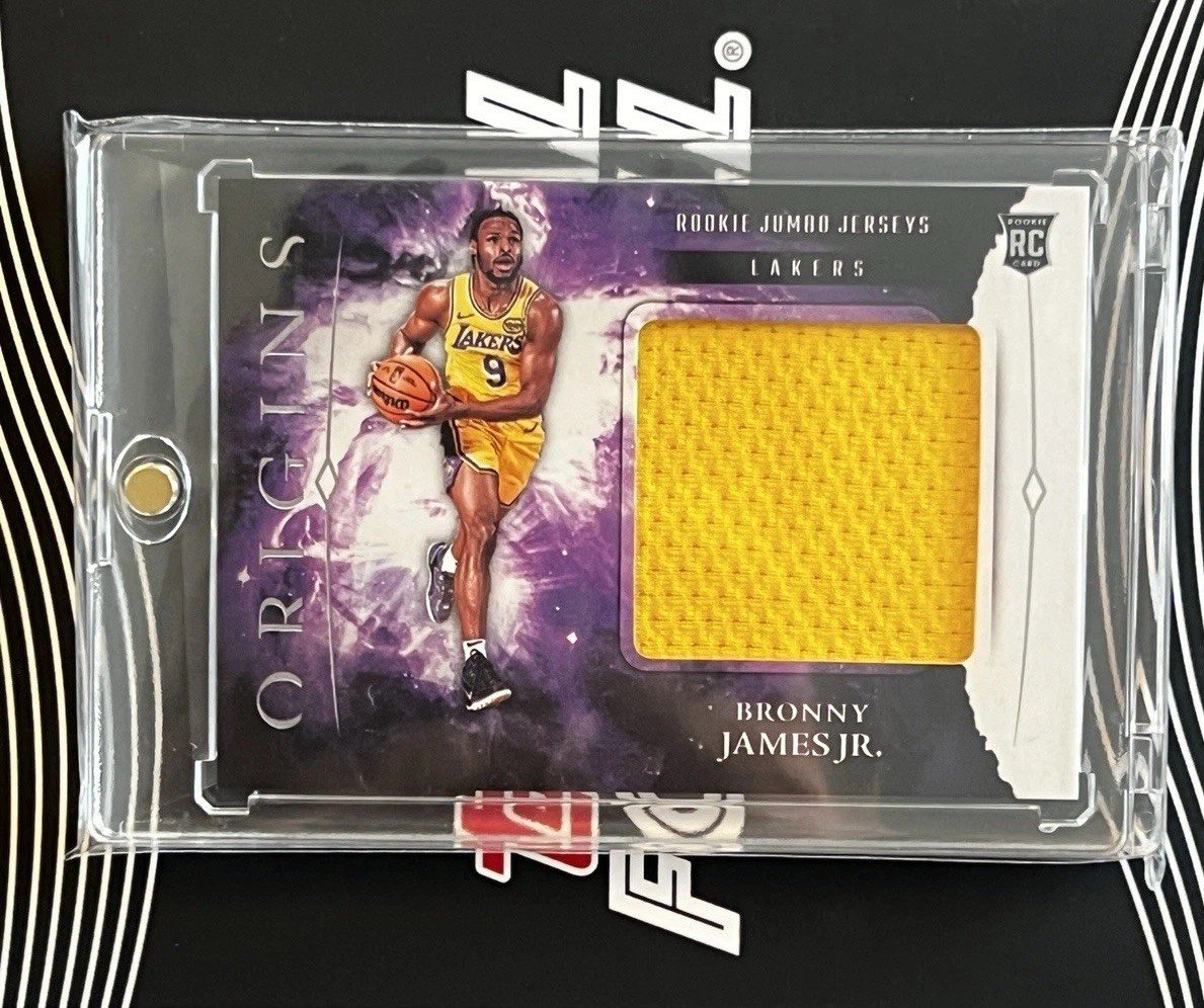 Bronny James Jr. Rookie RC Lakers Patch Relic 2024-24 Panini Origins NBA RARE