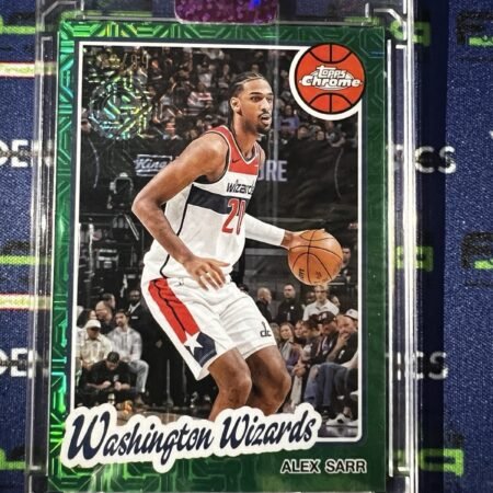 2025-26 Topps Basketball Alex Sarr Mojo Green/99 45th Anniversary Wizards NBA