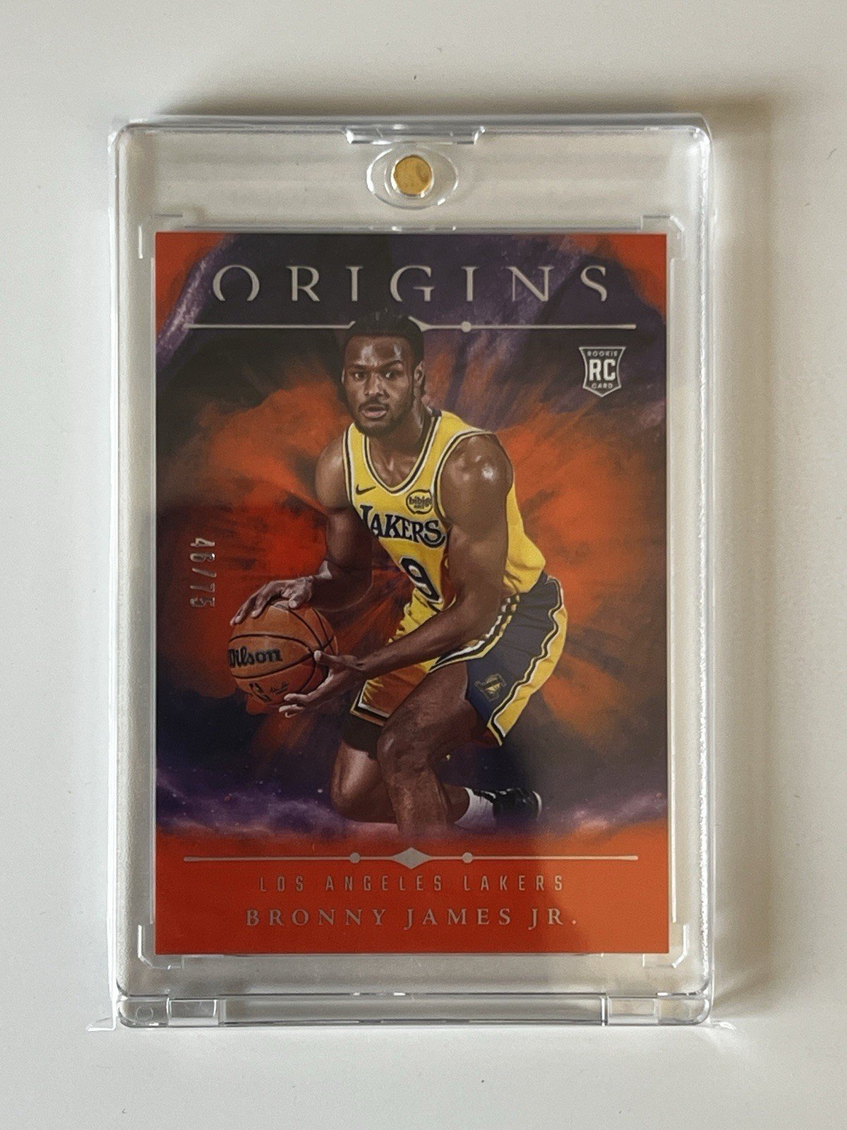 Bronny James Rookie RC 46/75 Panini Origins Orange 2024-25 RARE NBA