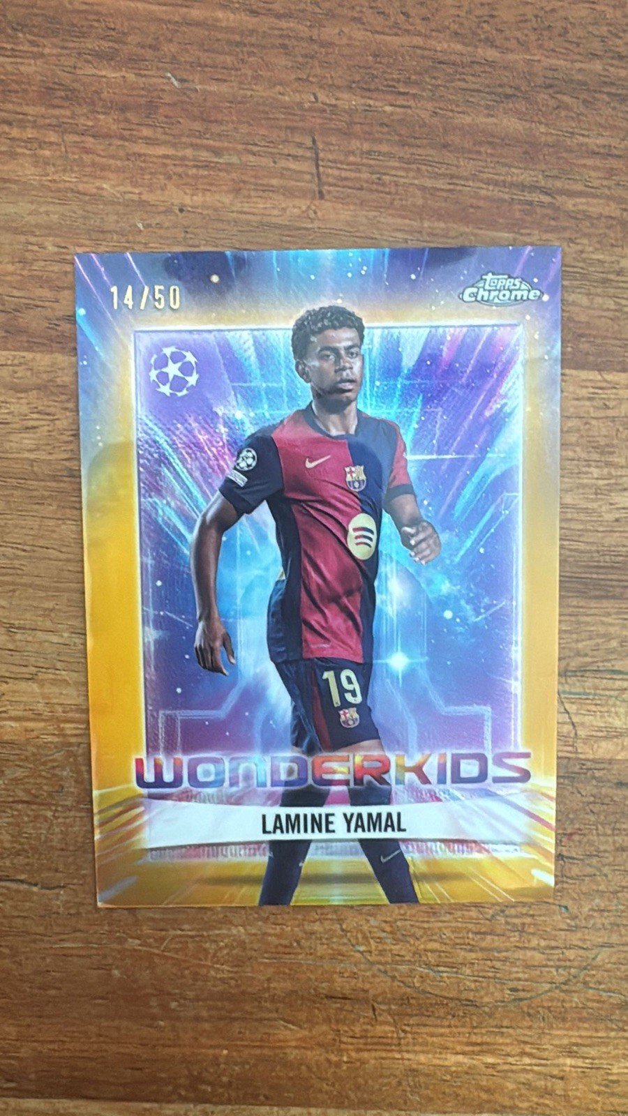 Lamine Yamal 14/50 2024-25 Topps Chrome UCC Wonderkids #WK-1 RARE Limited
