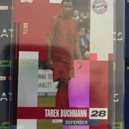 Fc Bayern München Tarek Buchmann /99 Topps 2025 Trading Card RARE