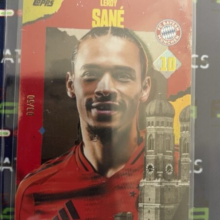 Fc Bayern München Leroy Sane /50 Topps 2025 Trading Card RARE