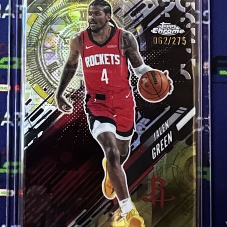 2025-26 Topps Chrome - Jalen Green Go Time Yellow Refractor /275 #GT-8 NBA