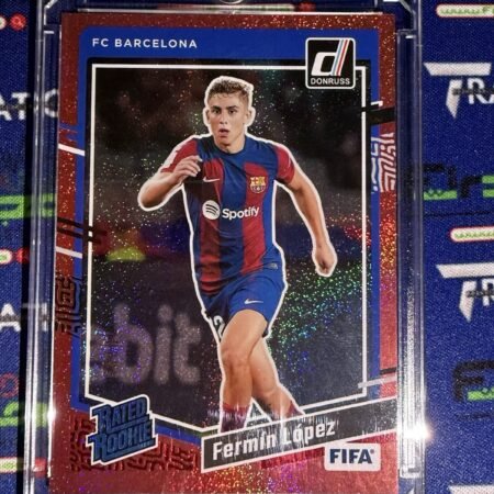 2023-24 Panini Donruss Soccer Fermin Lopez Red Foil Rated Rookie /99 Barcelona