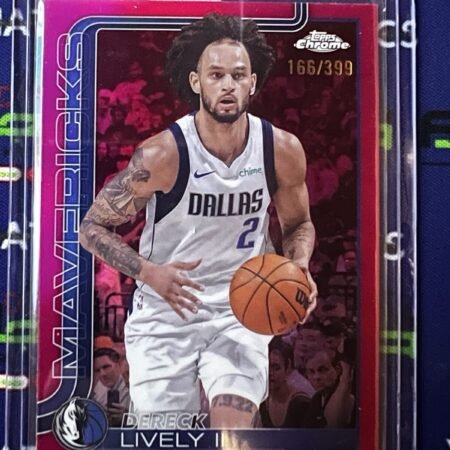 2025-26 Topps Chrome #72 Dereck Lively II Magenta Refractor #/399