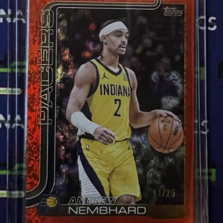 Andrew Nembhard 2025-26 Topps Basketball #52 Orange Rainbow /25 Pacers NBA