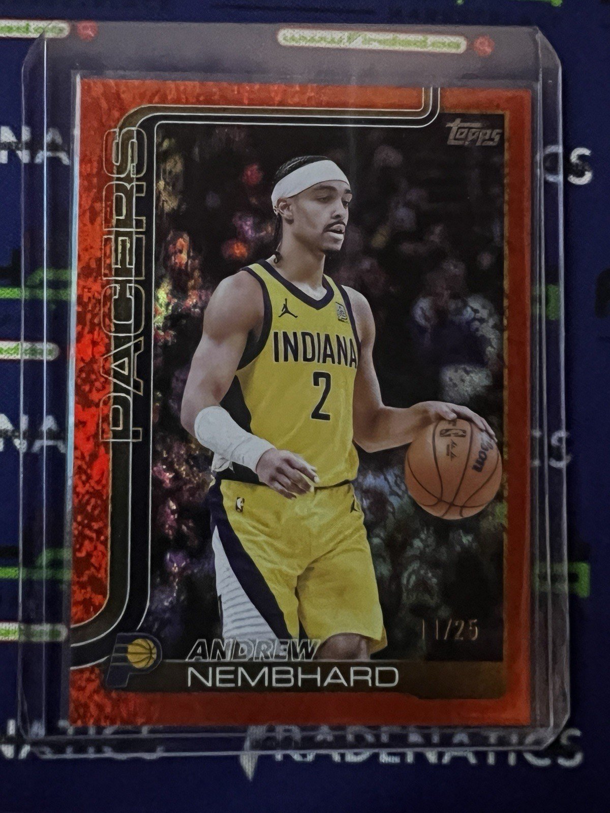 Andrew Nembhard 2025-26 Topps Basketball #52 Orange Rainbow /25 Pacers NBA
