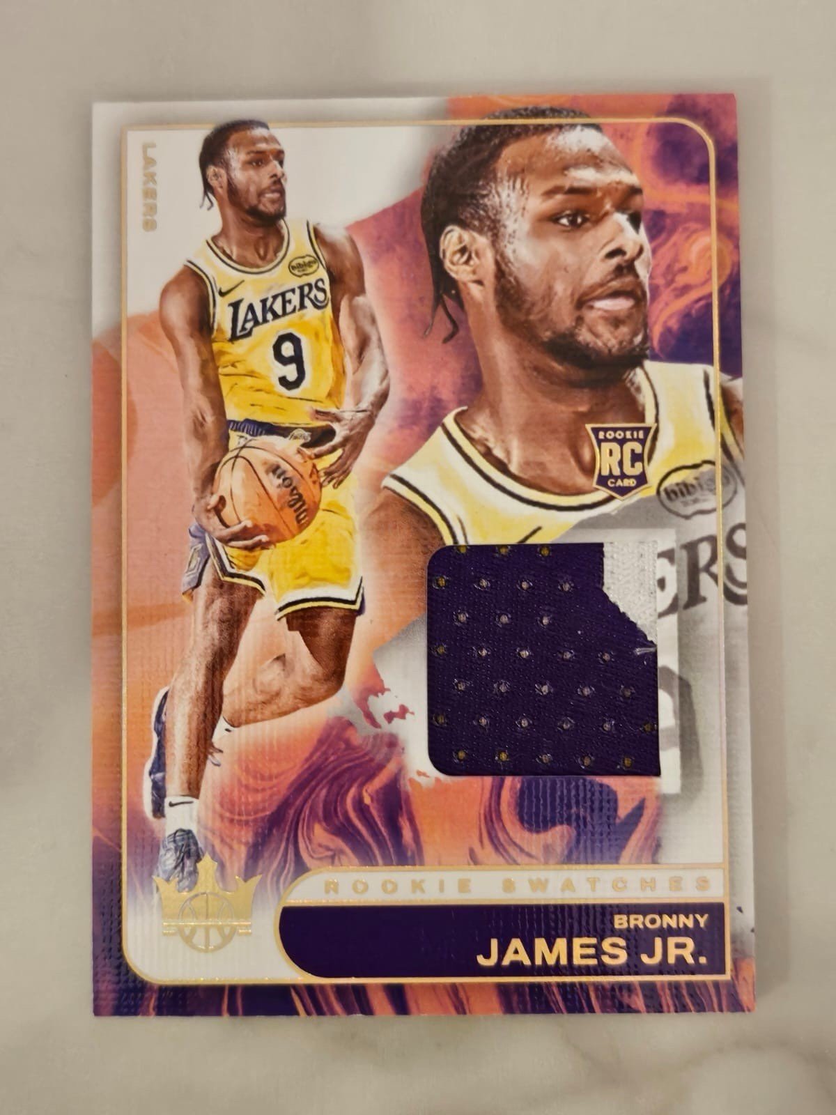 Bronny James Jr. Rookie Rc 2024-25 Panini Court Kings 14/15 Parallel Patch