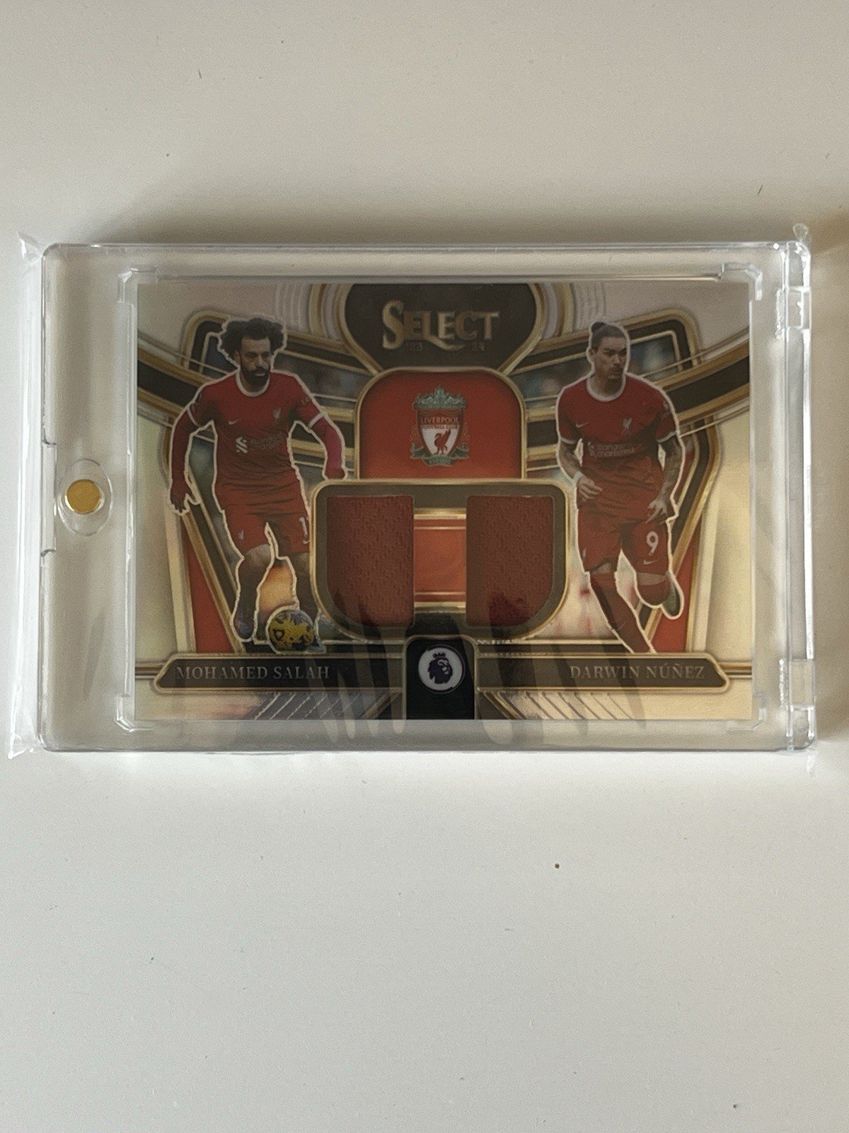 Mohamad Salah - Darwin Nunez 2023 Panini Select PRIZM Dual Patch Relic RARE