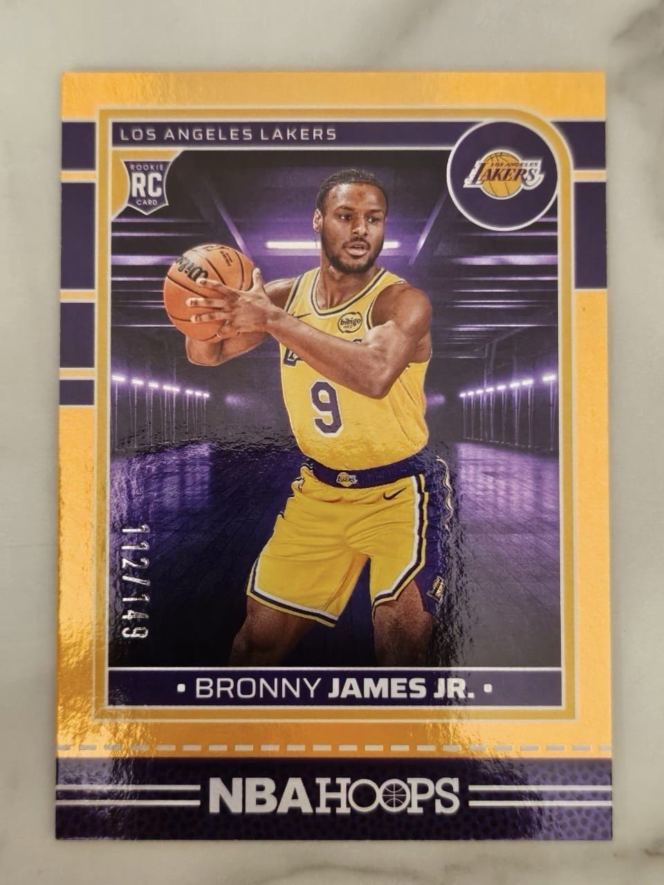 Bronny James Jr. Rc Rookie #208 2024-25 Panini Hoops 121/149 Parallel