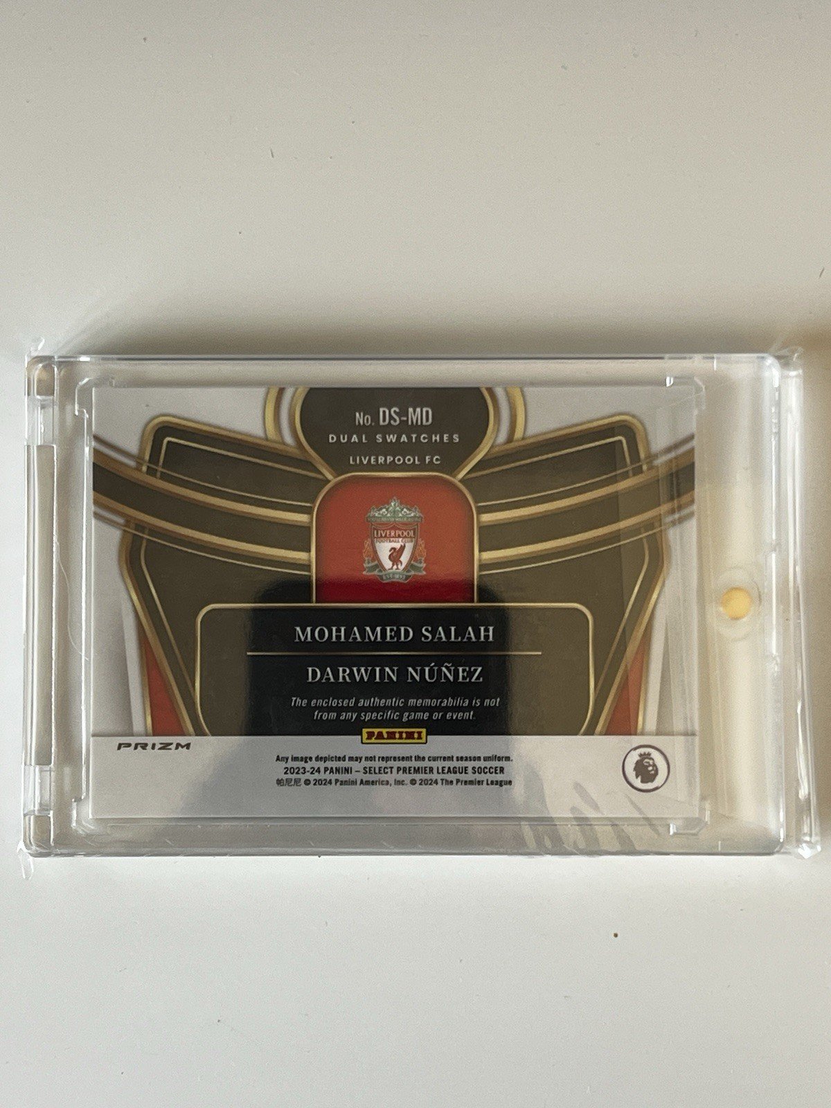 Mohamad Salah - Darwin Nunez 2023 Panini Select PRIZM Dual Patch Relic RARE - Image 2