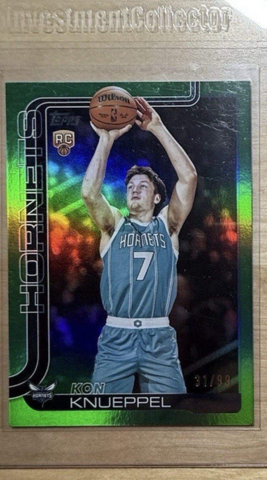 Kon Knueppel 2025-26 Topps #204 Green Rainbow /99 RC Rookie