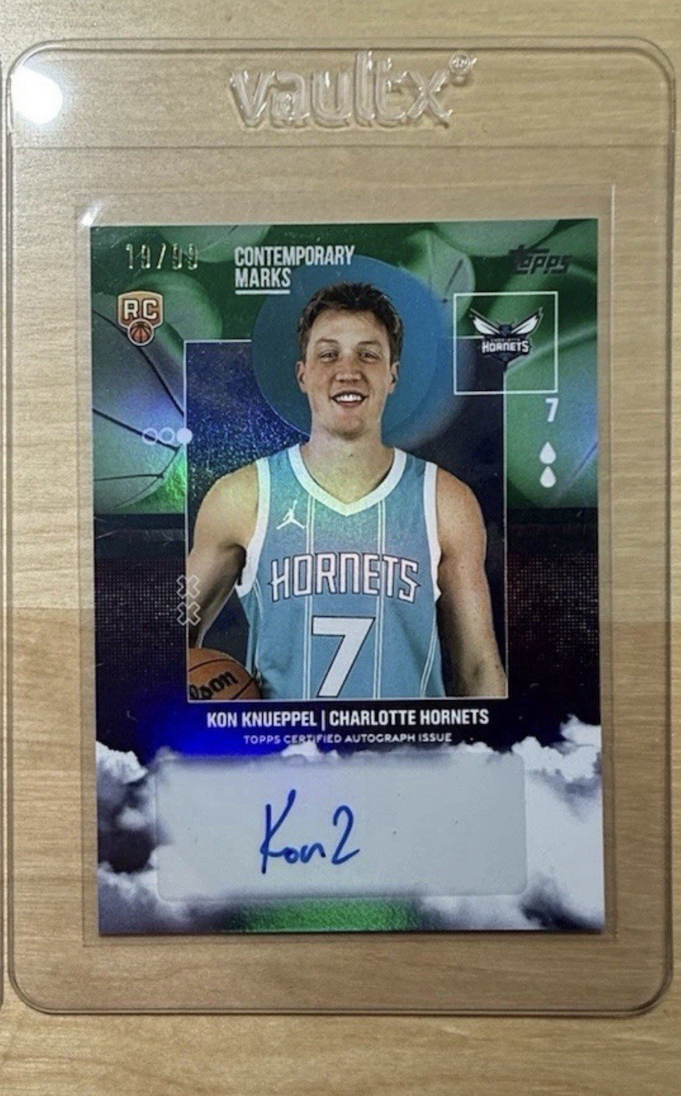 Kon Knueppel 2025-26 Topps - Contemporary Marks /99 Auto RC #CM-KK Green Rainbow