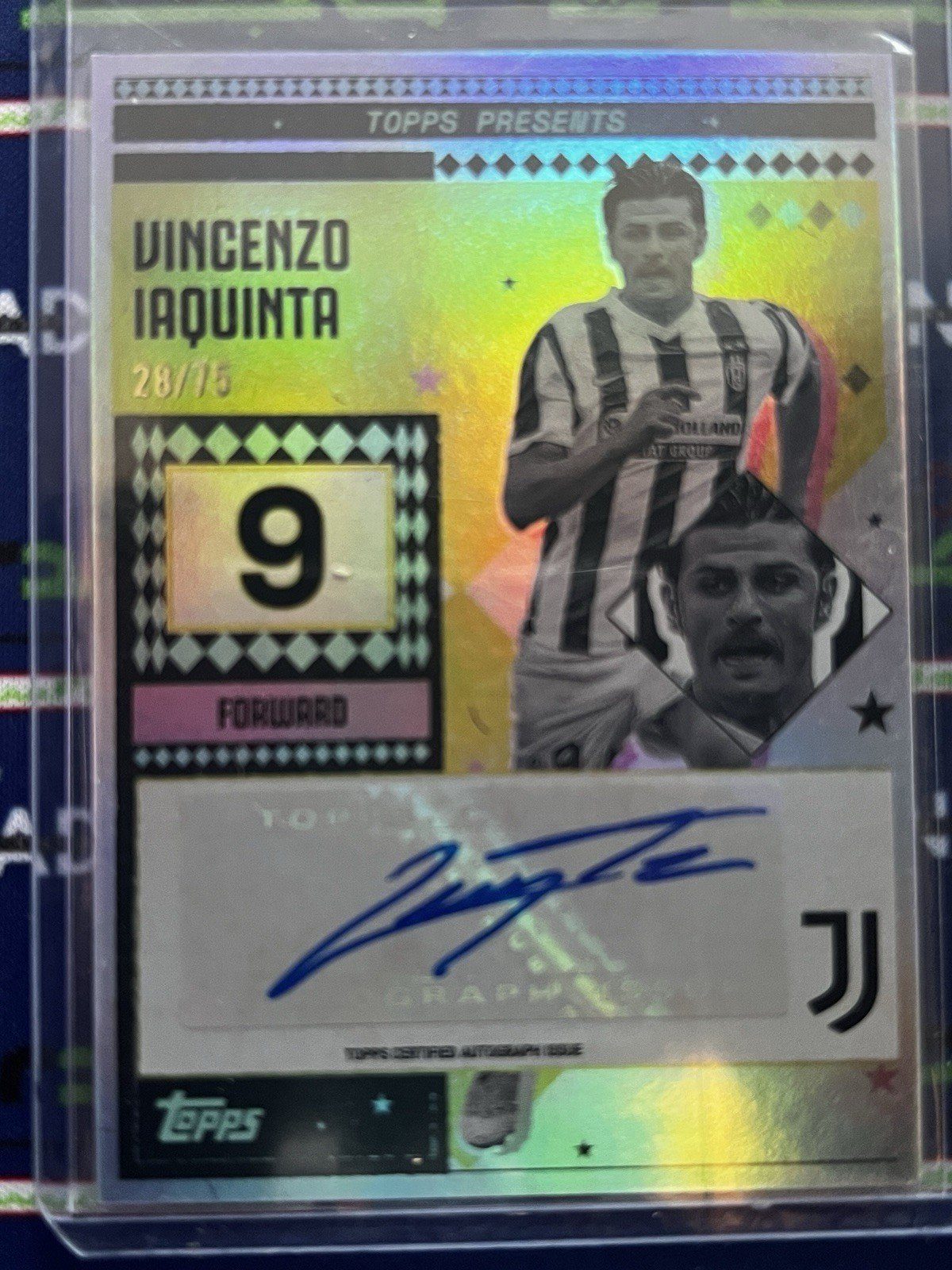 Vincenzo Iaquinta Juventus Turin 2024/25 Topps Auto /75 Autograph