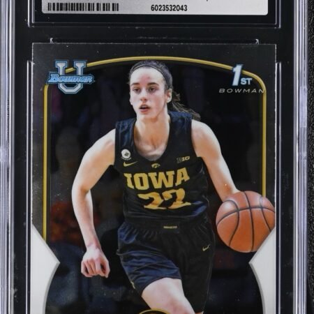 Caitlin Clark 2022-23 Bowman University Chrome #50 RC Rookie PSA CGC 9