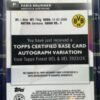 2023-24 Topps Chrome UEFA Paris Brunner Borussia Dortmund Auto Green /99 - Image 2