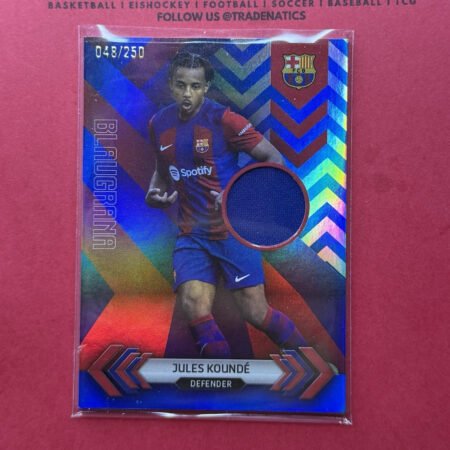 Topps 2023-24 La Liga Jules Kounde FC Barcelona Blaugrana Patch Relic BR-JK /250