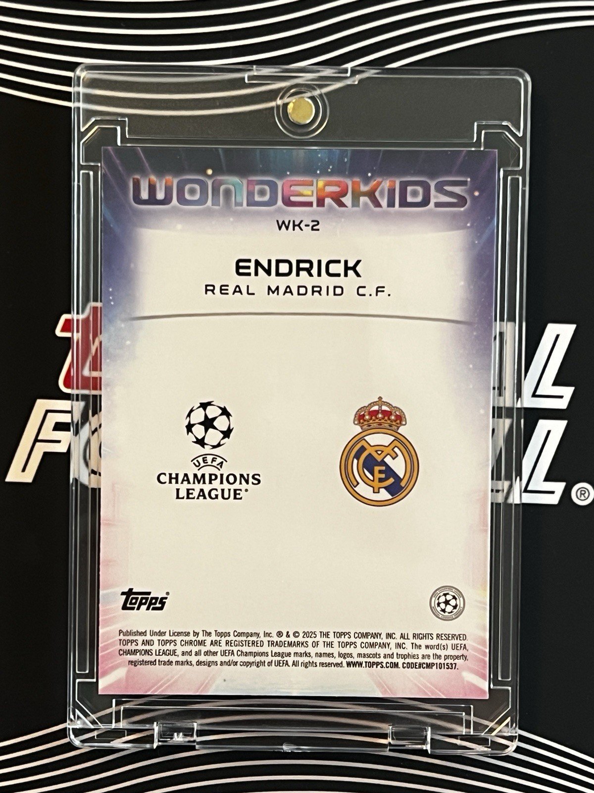 Endrick Rookie RC 2024-25 Topps Chrome UCL Wonderkids Real Madrid - Image 2