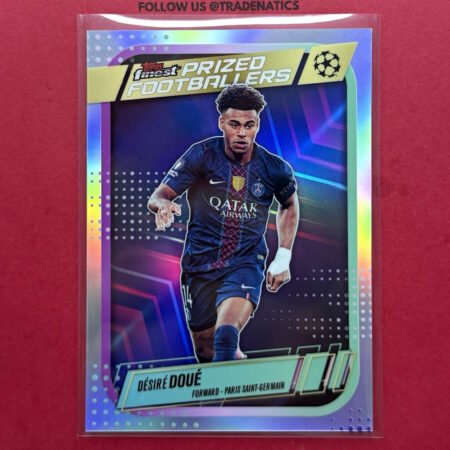 Topps Finest Prized Footballers 2026 UCL Désiré Doué PSG PF-21 Parallel