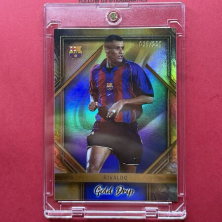 Topps 2024 Rivaldo FC Barcelona Gold Drip GD-1 /250 Fußball Trading Card