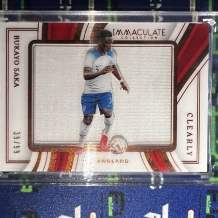 Bukayo Saka 2023-24 Panini Immaculate Collection Clearly Patch /99 #CJ-BS
