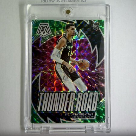 Panini Mosaic 2023-24 Victor Wembanyama RC Prizm Thunder Road #8 Spurs