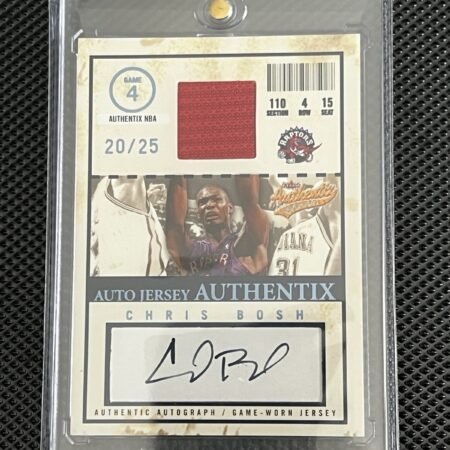 Chris Bosh 20/25 Auto Jersey Patch Relic 2004 Fleer NBA Trading Cards RARE