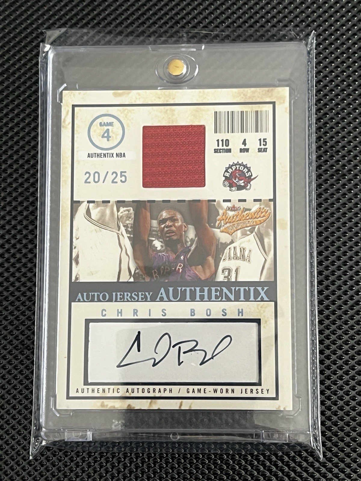 Chris Bosh 20/25 Auto Jersey Patch Relic 2004 Fleer NBA Trading Cards RARE