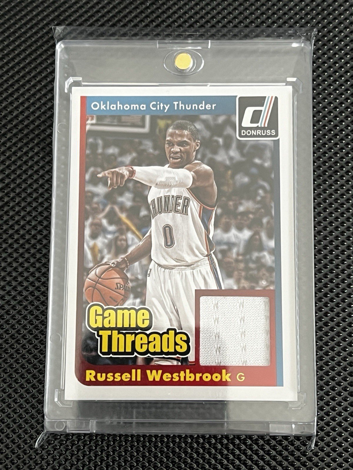 Russell Westbrook 2014-15 Panini Donruss Game Worn Jersey Patch Relic RARE NBA